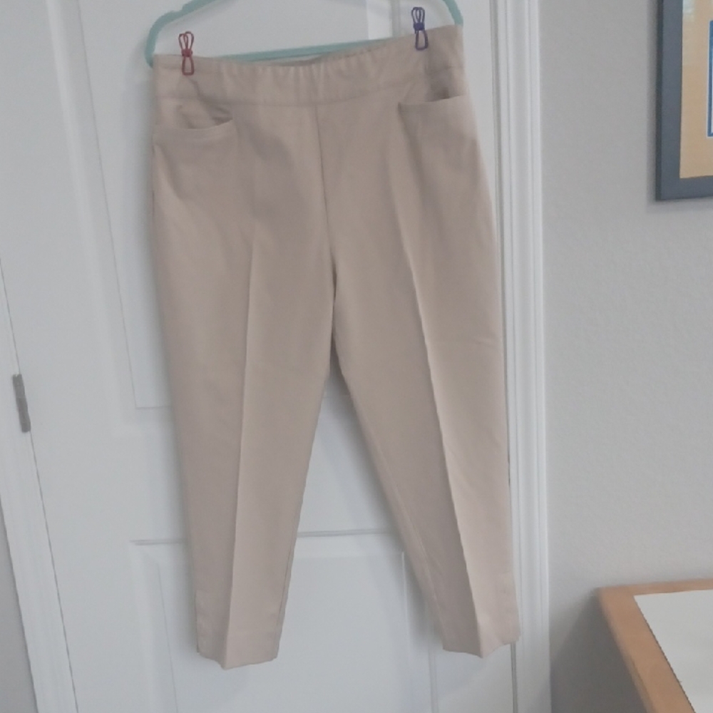 Soft Surroundings Beige Ankle Pants